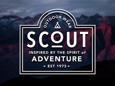 Scout Outdoor Wear apparel branding design icon illustrator logo outdoor logo photoshop vector