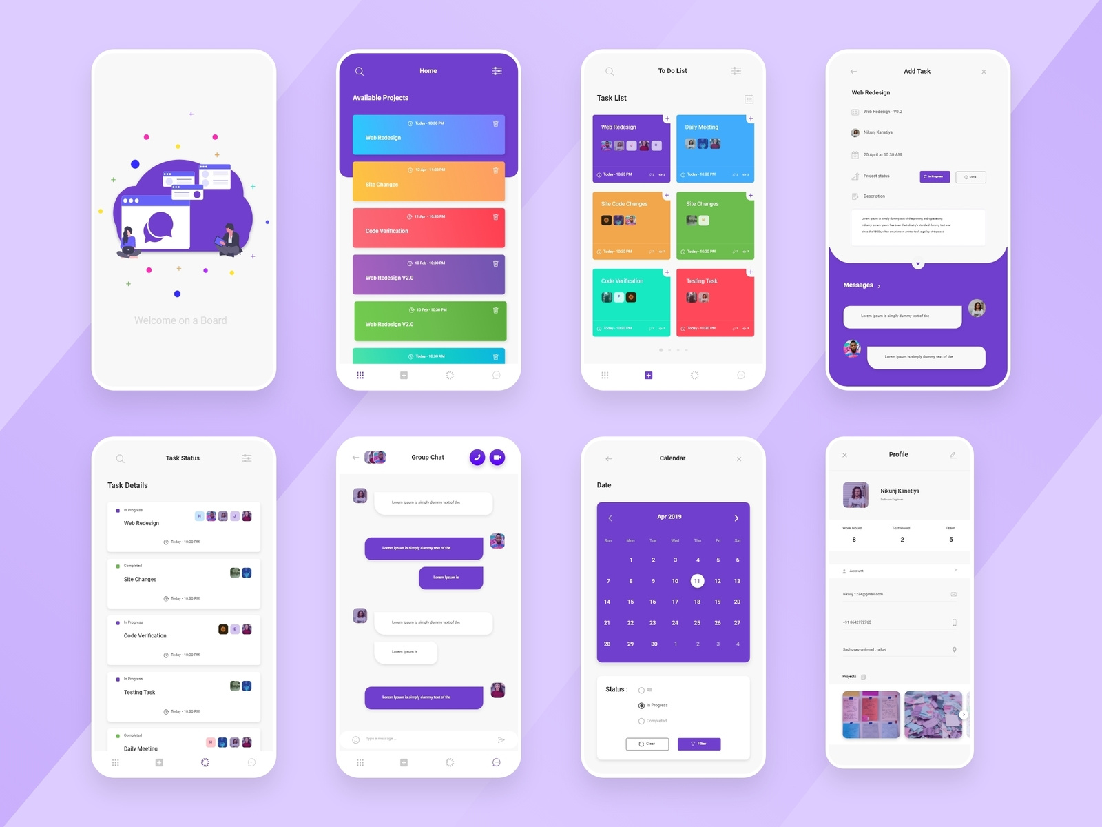 Task Manager by Heena Kanetiya on Dribbble