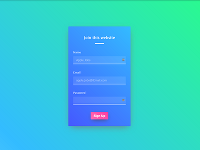 Daily UI #001 :: Sign Up