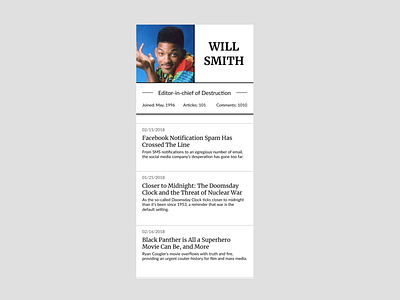 Daily UI #006 :: User Profile daily ui dailyui ui