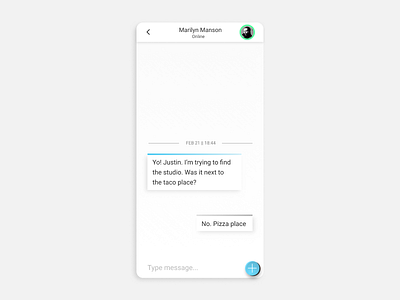 Daily UI 013: Direct Messaging daily ui dailyui messaging ui