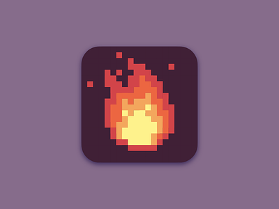 Pixel Art Fire App Icon