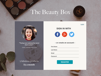 Beautybox Signin login design login page signin signin page signing