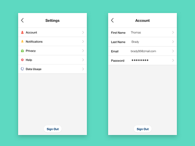 Daily UI Challenge - Day 7 - Account Settings daily 100 challenge daily ui daily ui 007