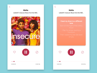 Daily UI Challenge - Day 9 - Music Player