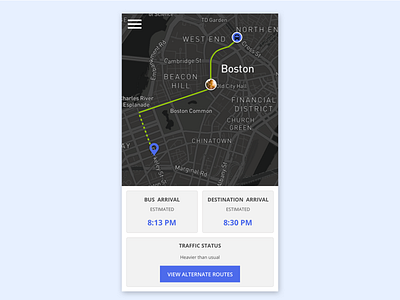 Daily UI Challenge - Day 20 - Location Tracker bus app daily 100 challenge daily ui 020 daily ui challenge location tracker