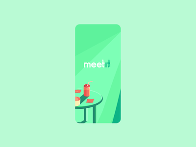 Meetit - Food Sharing and Meeting App Concept - Onboarding affinitydesigner aftereffects animation app clean colorful figmadesign food app illustrations interaction ios onboarding social splashscreen ui ui ux ui design vector