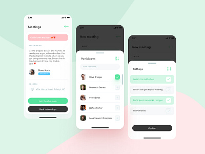 Meetit - Food Sharing and Meeting App Concept #3 app clean colorful concept figma figmadesign food app ios product social ui design uidesign uiux uiuxdesign userinterface uxui uxuidesign