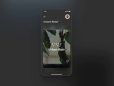Relax & Meditation Mobile App Concept #2 - Animation ae animation chill dark figma glassmorphism interaction interface meditation nature relax ui uiux usage user experience user interface ux uxui