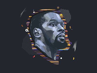 Kevin W. Durant - Sport Illustration art basketball design draw illustration illustrator illustrator draw kevin durant nba pop shapes vector