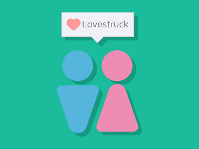 Lovestruck boy and girl couple gender love