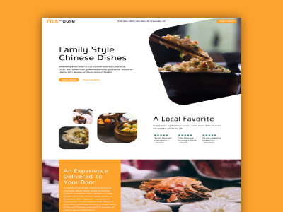 Single Page Site for Asian Restaurant homepage landing page single page design web design website