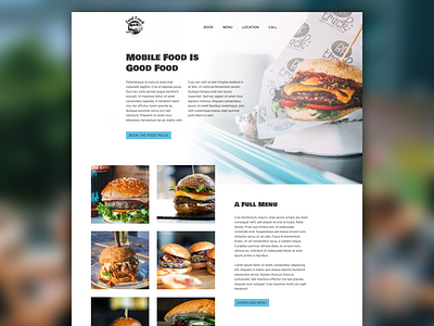 Food Truck 🍔🚚 burger food truck food website single page website web design