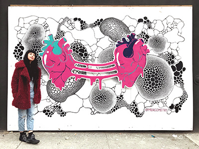 Hearts in Communication Mural abstract abstract art art artist heart hearts mural muralart paint painting street art