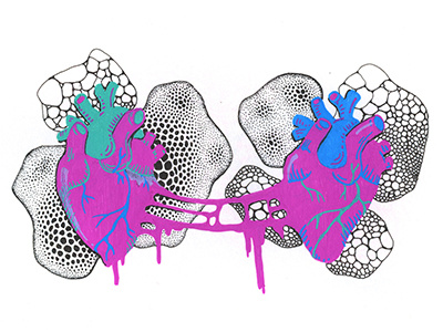 Communication Mural Sketch Dribbble abstract art art concept drawing heart hearts illustration sketch