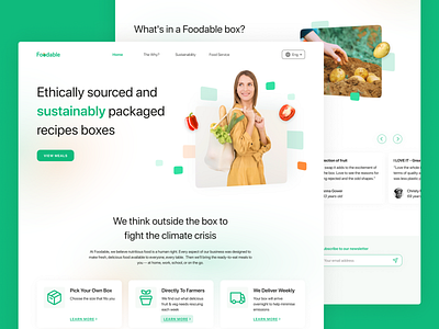 Foodable - Sustainable Food Delivery Website