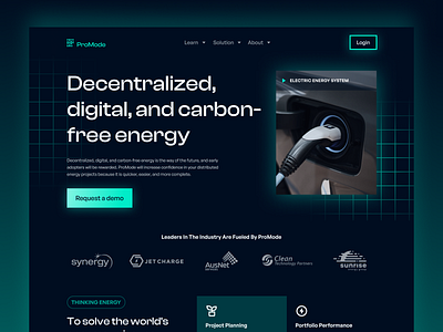ProMode ⌁ Distributed Energy Systems SaaS Landing Page