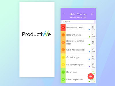 Productivve - Habit Tracker/Calendar App [Personal Project]