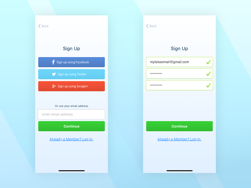 Daily UI 001 - Sign Up by Shea Huening on Dribbble