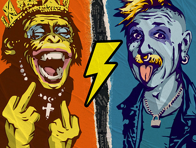 Punk Rocker 2 characterdesign games graphics illustration illustrator pop art portrait punk punkrock vector videoslots