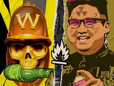 Punk Rocker characterdesign digital games illustration illustration art pop art popart poster punk vector videoslots