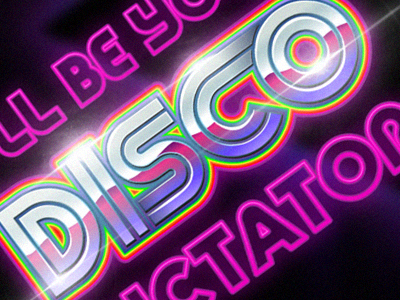 Disco Dictator 80s art auxillary tha masterfader dictator disco fan glossy laser retro space vector wave