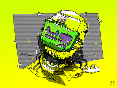 Acid character comix drawing futuristic illustration lifework manga robots sketch
