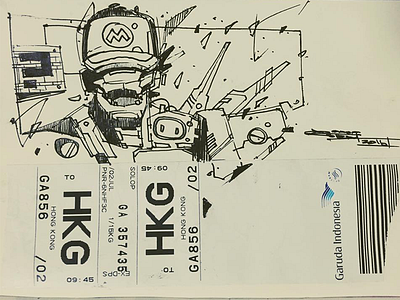 Sketchbook page character characterdesign drawing freehand gundam linear linework mario moleskine monochrome sketchbook