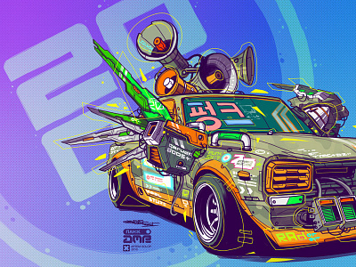 Zombie Suicide automotive cars design digital drawing illustration japan robots sports vehicles