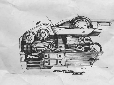 Supercar sketch automotive concept drawing freehand illustration sketch sketchbook study
