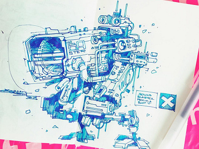 Mecha doodle characterdesign drawing illustration machine robots sketch sketchbook technology