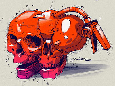 Red Skulls characters danger design digital digital art skulls