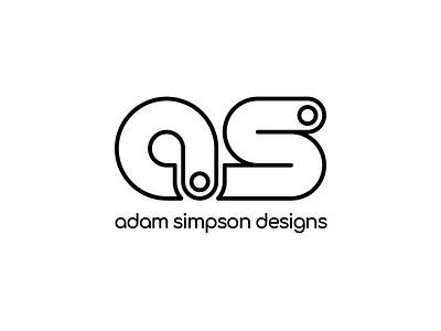 Adam Simpson Designs Logo adam simpson brand circles design logo typography