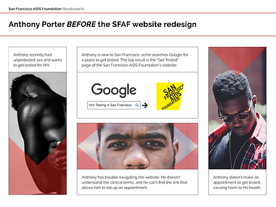 SFAF Storyboard A aids hiv san francisco storyboard user research ux design