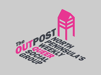 The Outpost Logo gay lgbt logo outpost queer social