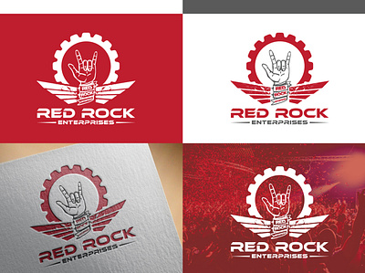 Red Rock Enterprises Logo businesslogo companylogo constructionslogo design enterprises logo logo logo design management rock enterprises logo rock logo vector