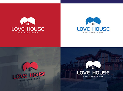 Love House Logo design home home logo house house logo logo logo design love love house love logo lovely vector