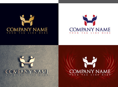 H letter Logo Design agency agency logo branding businesslogo companylogo design letter logo letter logo design lettering logo management vector wings logo wings logo design