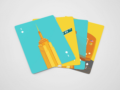 NYC Playing cards illustration