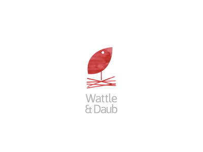 Wattle & Daub bird illustration logo nest nido rustic thisisnido