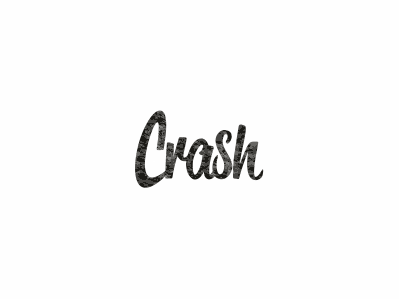 Crash v2 calligraphy cursive lettering logo running script writing