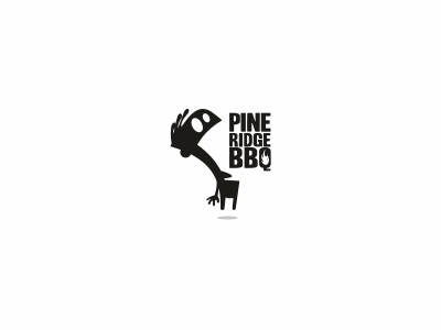 Pineridge BBQ bbq cartoon character food illustration logo