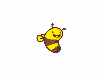 Beenut bee character design fun honey logo mascot peanut