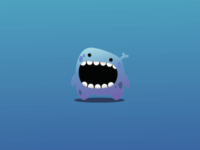 Monster cute design illustration logo monster teeth