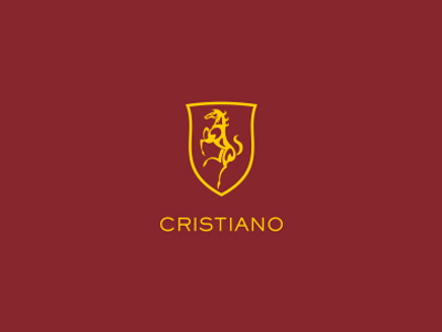 Christiano branding crossbranding ferrari football illustration logo racing ronaldo
