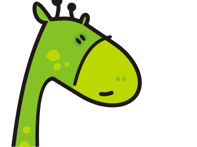 green giraffe