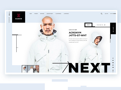 HANON SHOP blue bright color clothing ecommerce hipster ux ux ui uxui webdesign website website design white