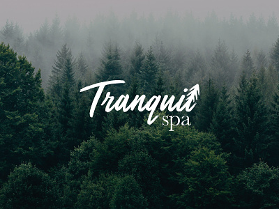 Tranquil Spa brand branding concept design identity logo nature spa typography wordmark