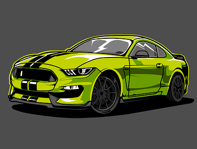 GT350 Illustration affinitydesigner automotive design illustration vector