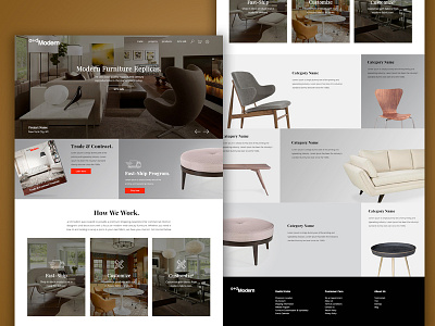 Modern Furniture Homepage Design cleandesign furniture homepage modern moderndesign webdesign